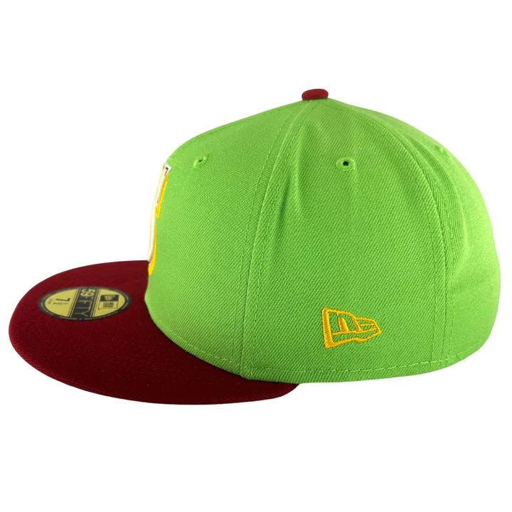 New Era Seattle Mariners Lime/Cardinal 30th Anniversary "Shaggy" Inspired 59FIFTY Fitted Hat - Image 4