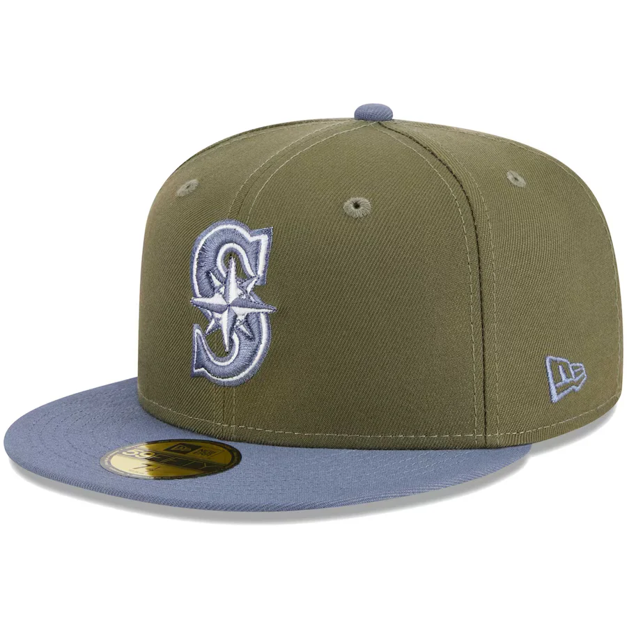 New Era Seattle Mariners Olive/Blue 2023 59FIFTY Fitted Hat - Image 4