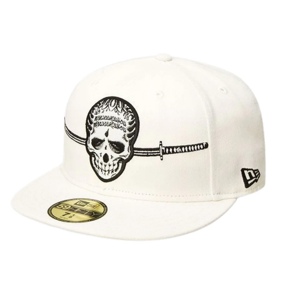 New Era Skull Head/Sword White 59FIFTY Fitted Hat