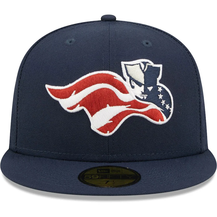 New Era Somerset Patriots Navy Home Authentic Collection 59FIFTY Fitted Hat - Image 5