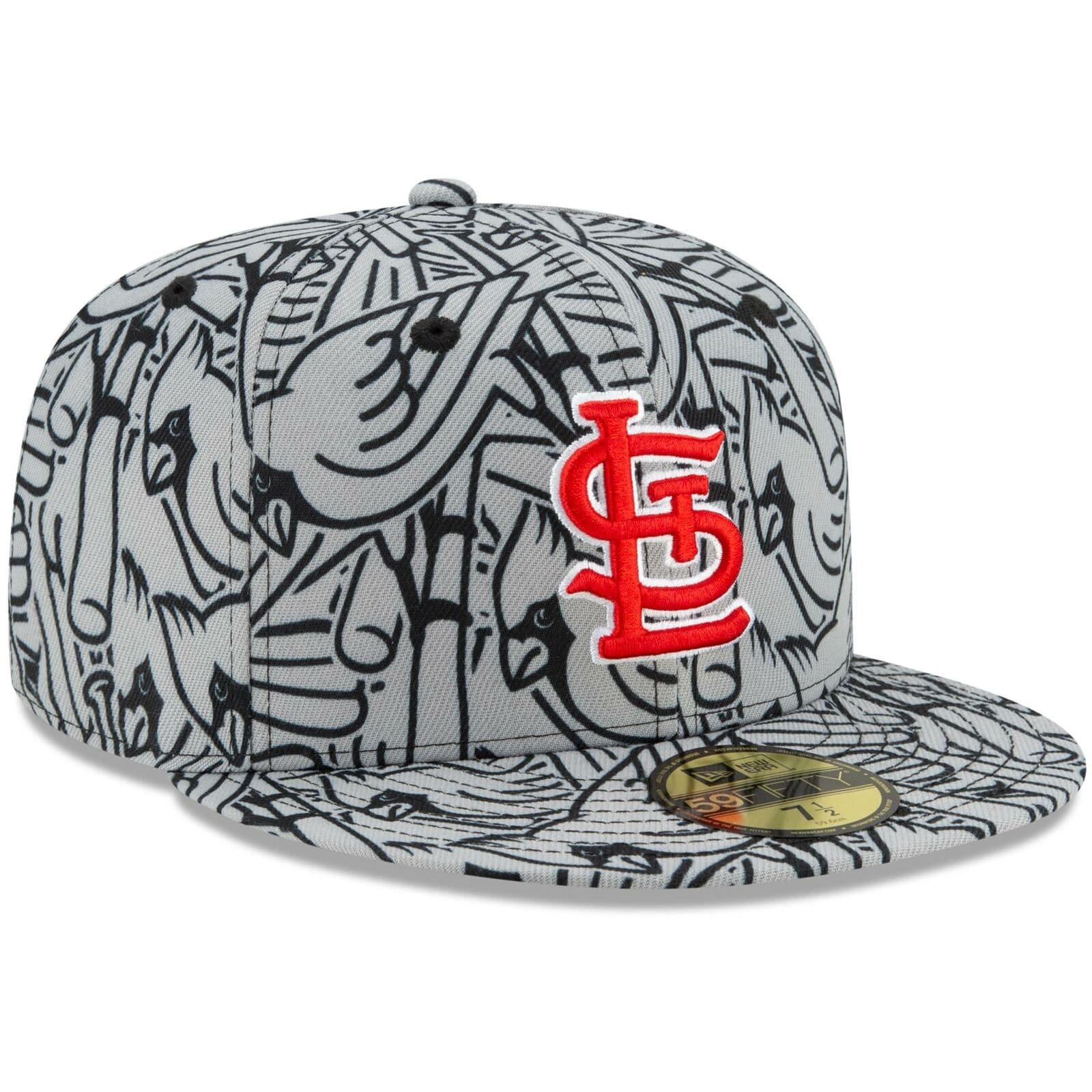 New Era St. Louis Cardinals Team Print 59Fifty Fitted Hat - Image 3