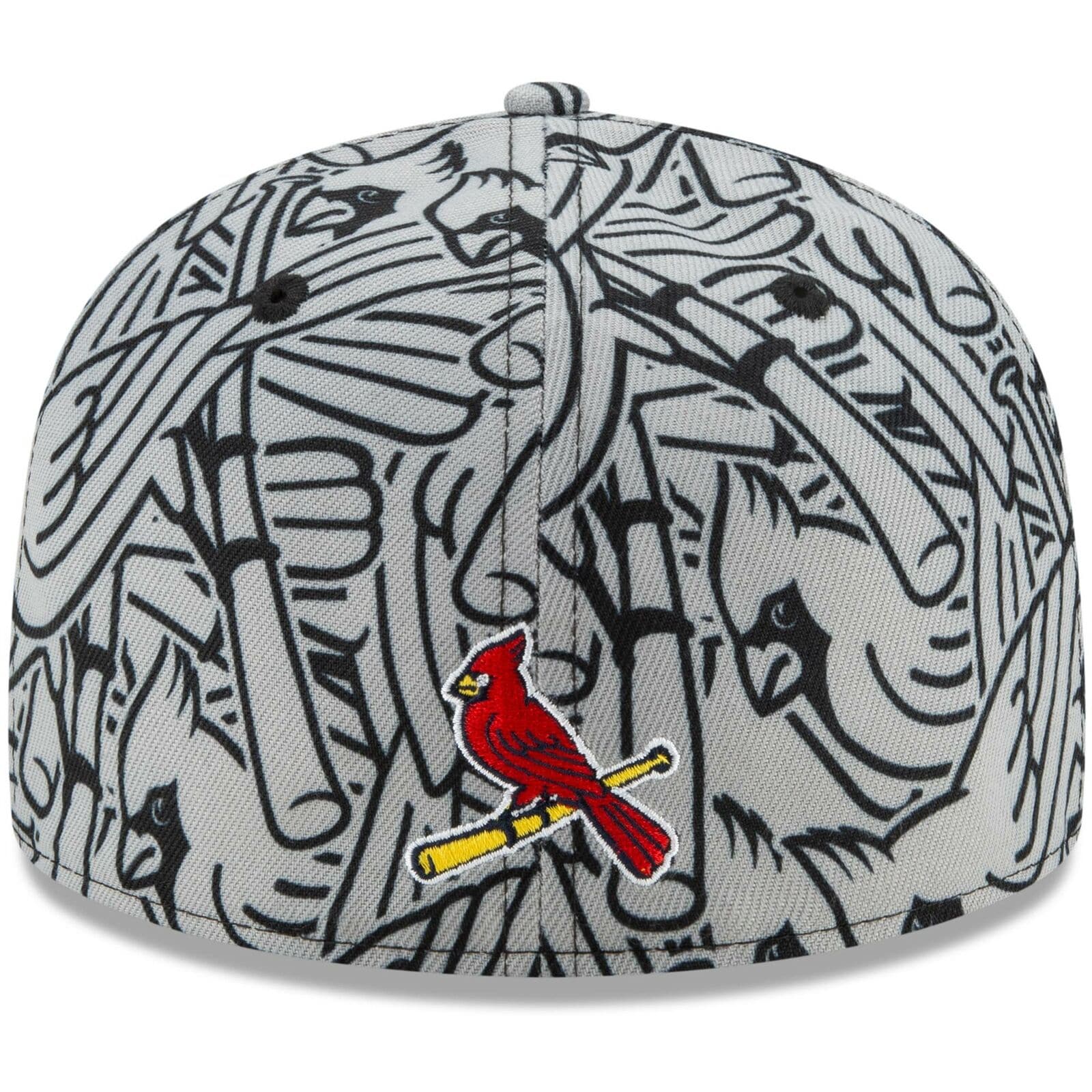New Era St. Louis Cardinals Team Print 59Fifty Fitted Hat - Image 4