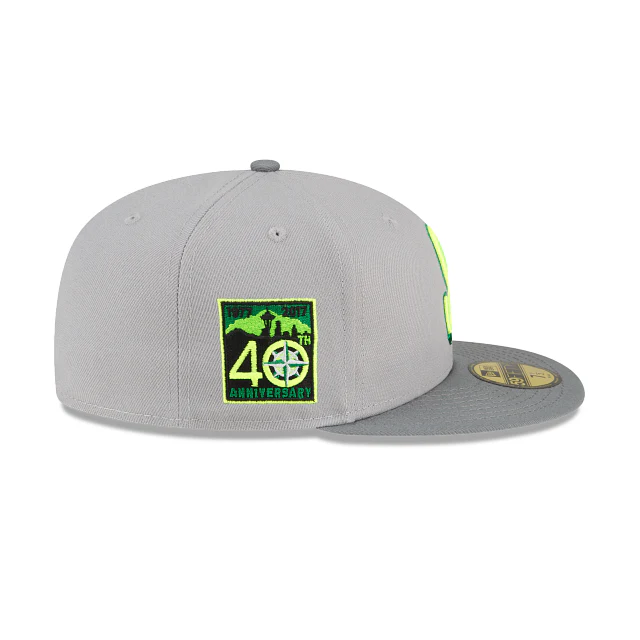 New Era Storm Gray Fitted Hats w/ Nike Kyrie 5 Wolf Grey Lime Blast (PS) - Image 6