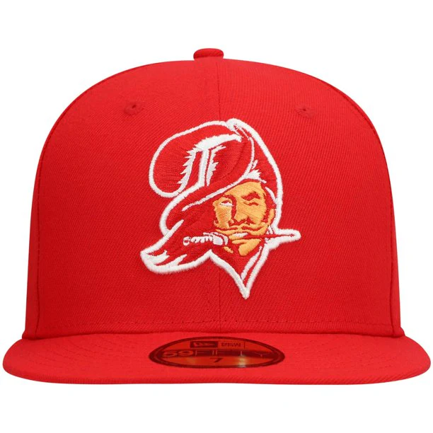 New Era Tampa Bay Buccaneers Red Omaha Throwback 59FIFTY Fitted Hat - Image 3