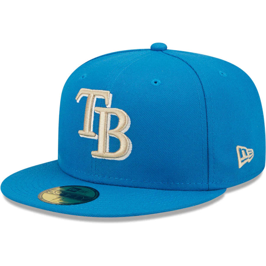 New Era Tampa Bay Rays Blue Stone 20th Anniversary Undervisor 59FIFTY Fitted Hat - Image 4