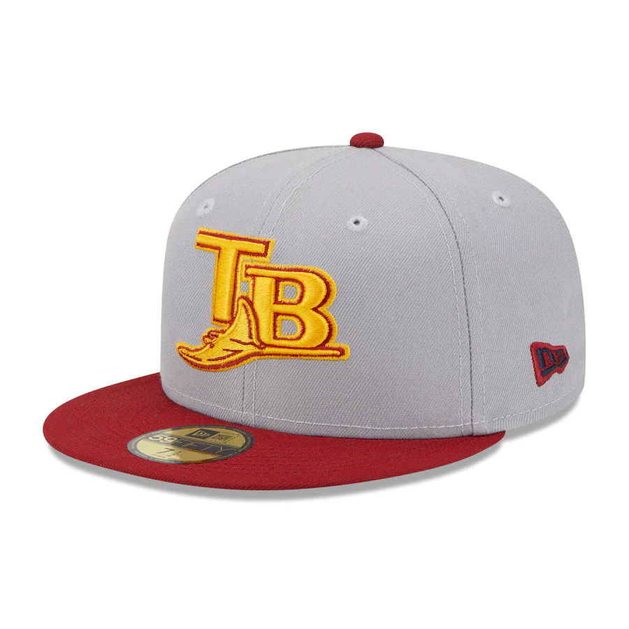 New Era Tampa Bay Rays Gray/Red Navy Undervisor 59FIFTY Fitted Hat - Image 4