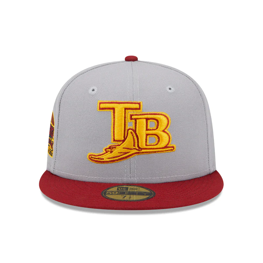 New Era Tampa Bay Rays Gray/Red Navy Undervisor 59FIFTY Fitted Hat - Image 5