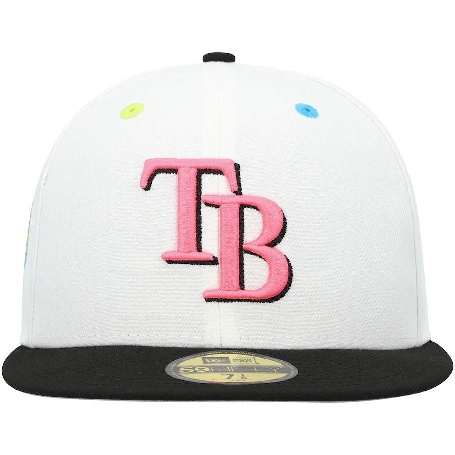 New Era Tampa Bay Rays White Neon Eye 59FIFTY Fitted Hat - Image 5