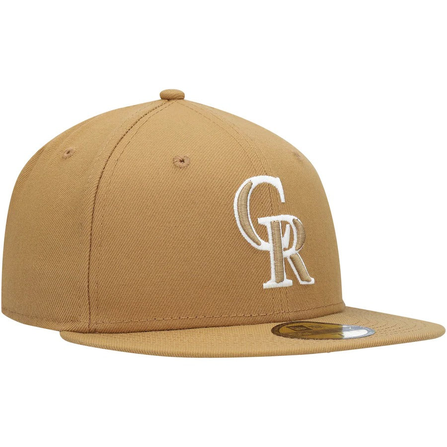 New Era Tan Colorado Rockies Wheat 59FIFTY Fitted Hat - Image 5