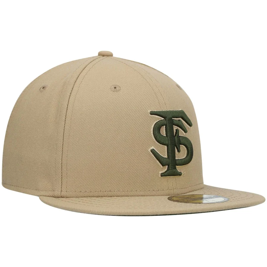 New Era Tan Florida State Seminoles Camel & Rifle 59FIFTY Fitted Hat - Image 4