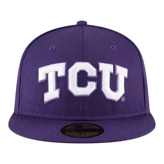 New Era TCU Horned Frogs Purple 59Fifty Fitted Hat - Image 2
