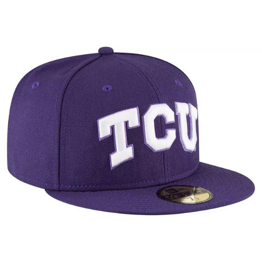 New Era TCU Horned Frogs Purple 59Fifty Fitted Hat - Image 3