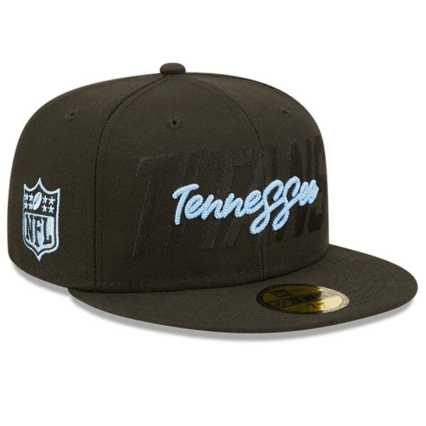 New Era Tennessee Titans Black 2022 NFL Draft 59FIFTY Fitted Hat - Image 3