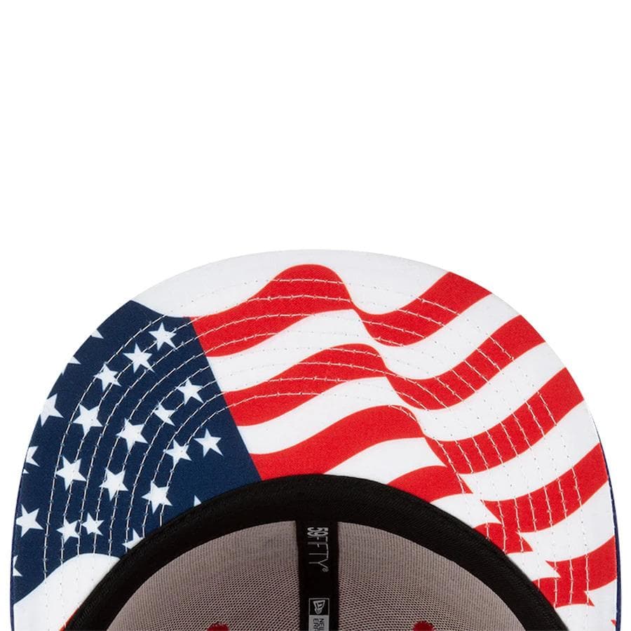 New Era Texas Rangers Americana Patch Red 2021 59FIFTY Fitted Hat - Image 5