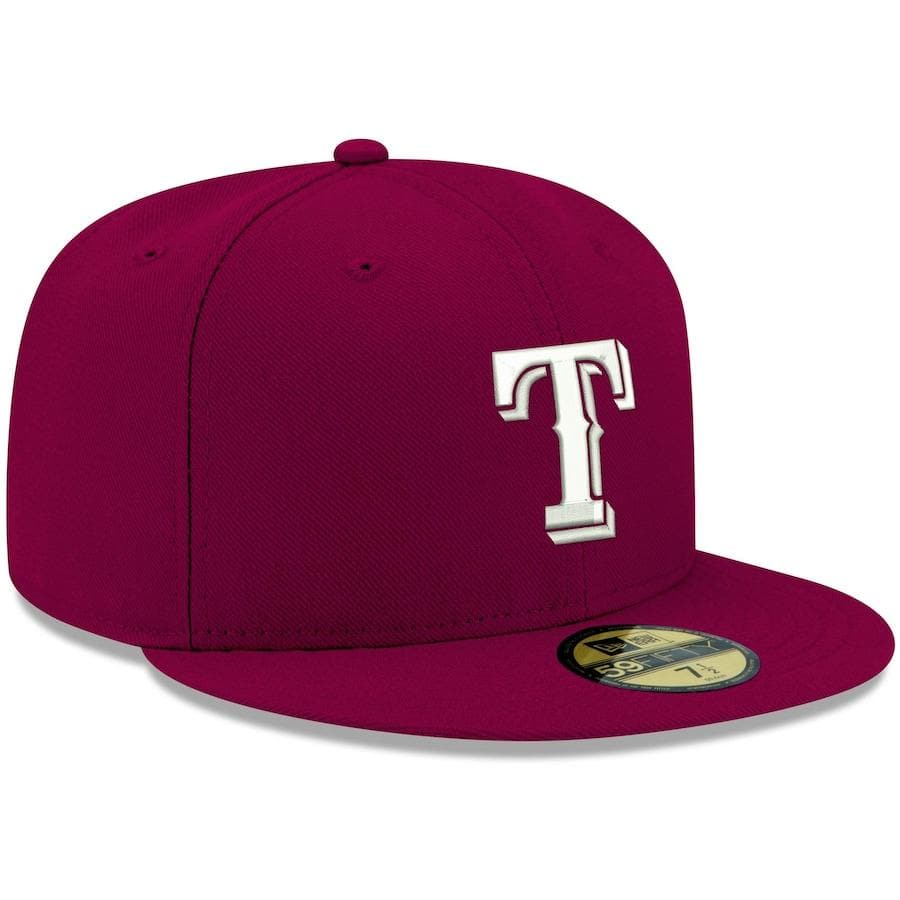 New Era Texas Rangers Cardinal Logo 59FIFTY Fitted Hat - Image 3