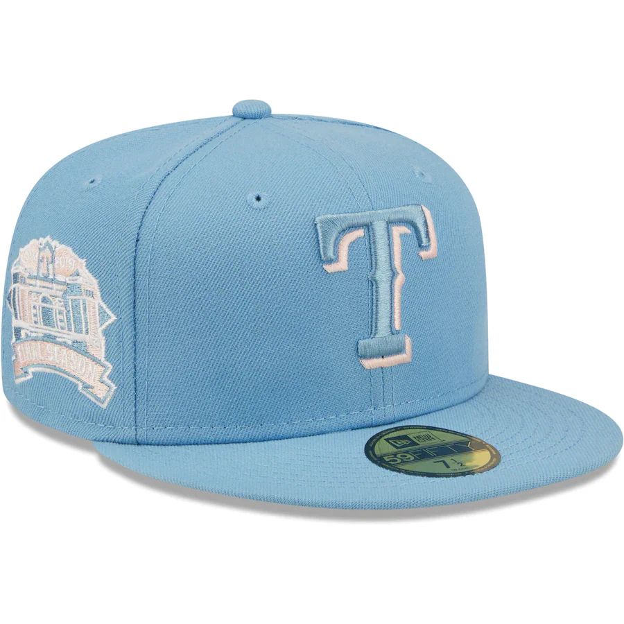 New Era Texas Rangers Light Blue Globe Life Park 59FIFTY Fitted Hat