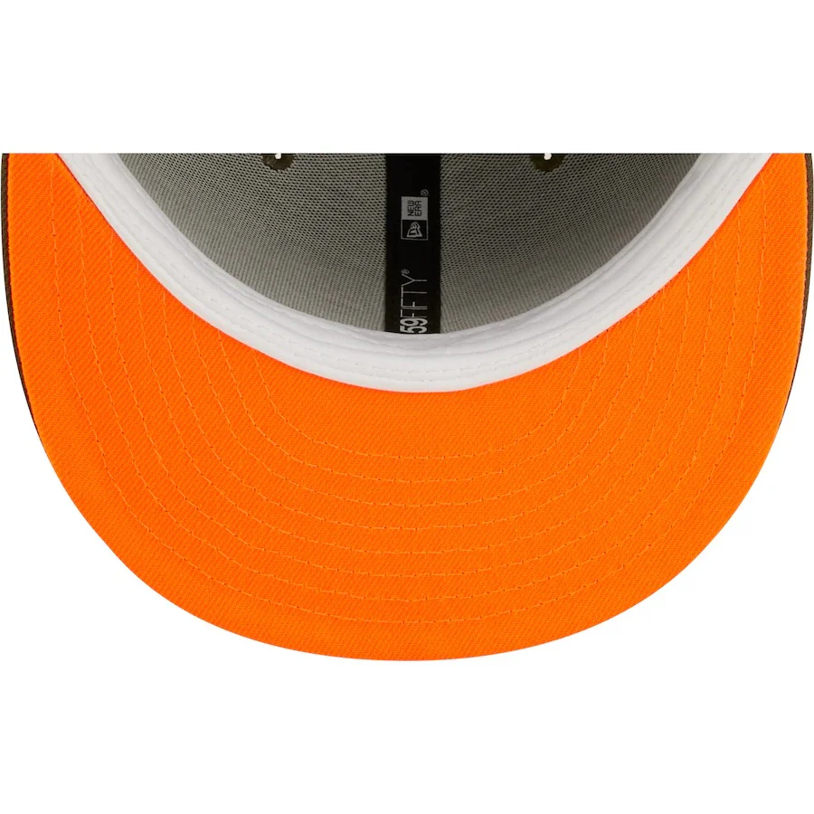 New Era Texas Rangers Olive 2011 World Series Hunter Flame Undervisor 59FIFTY Fitted Hat - Image 2