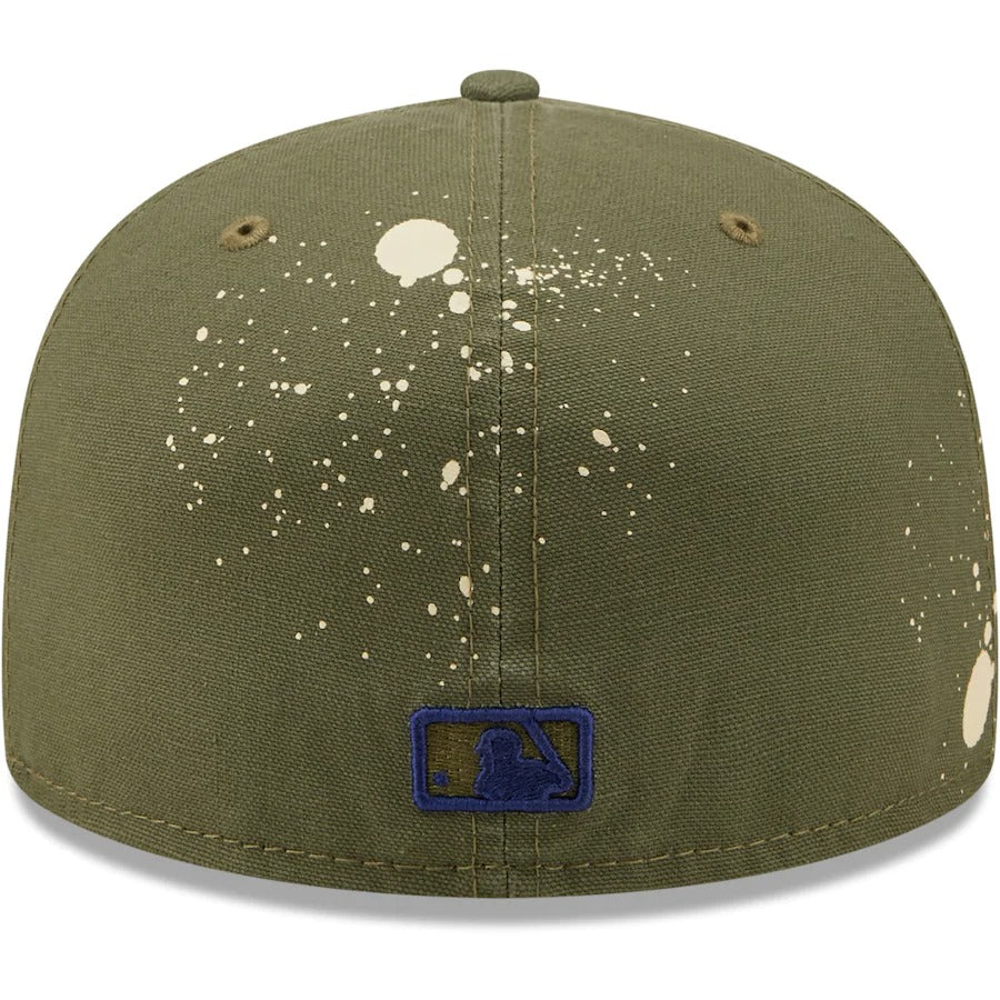 New Era Texas Rangers Olive Splatter 59FIFTY Fitted Hat - Image 3