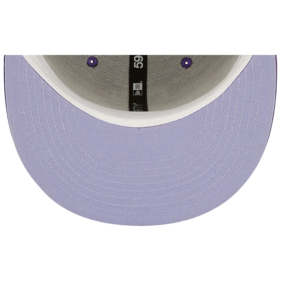 New Era Texas Rangers Purple Lavender Undervisor 59FIFTY Fitted Hat - Image 2