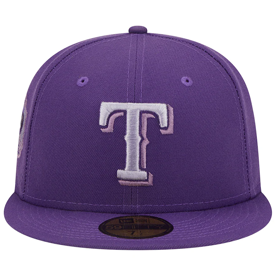 New Era Texas Rangers Purple Lavender Undervisor 59FIFTY Fitted Hat - Image 5