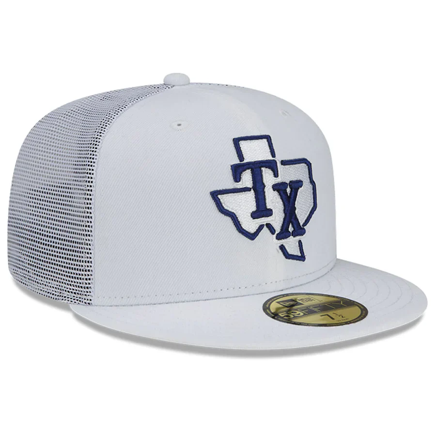 New Era Texas Rangers White 2022 Batting Practice 59FIFTY Fitted Hat - Image 4