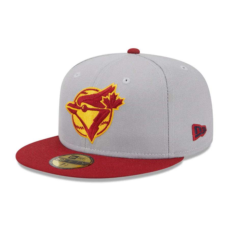 New Era Toronto Blue Jays Gray/Red Navy Undervisor 59FIFTY Fitted Hat - Image 4