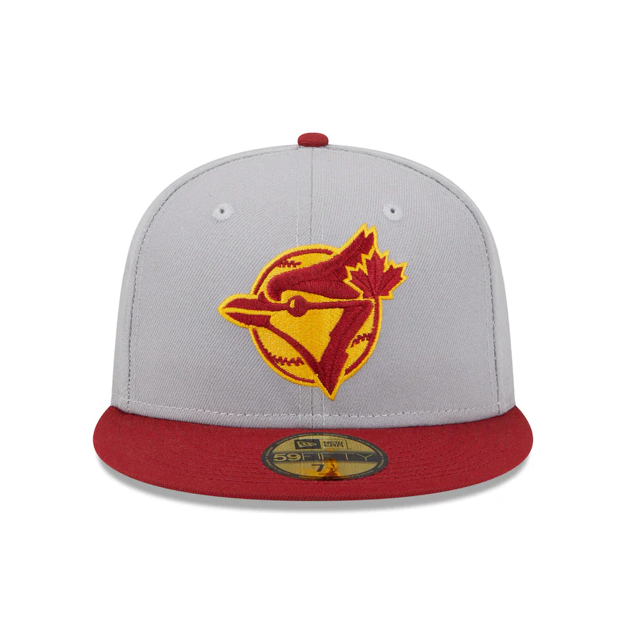 New Era Toronto Blue Jays Gray/Red Navy Undervisor 59FIFTY Fitted Hat - Image 5