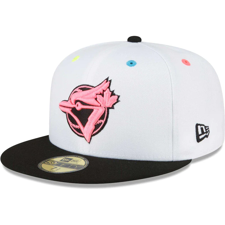 New Era Toronto Blue Jays White Neon Eye 59FIFTY Fitted Hat - Image 4