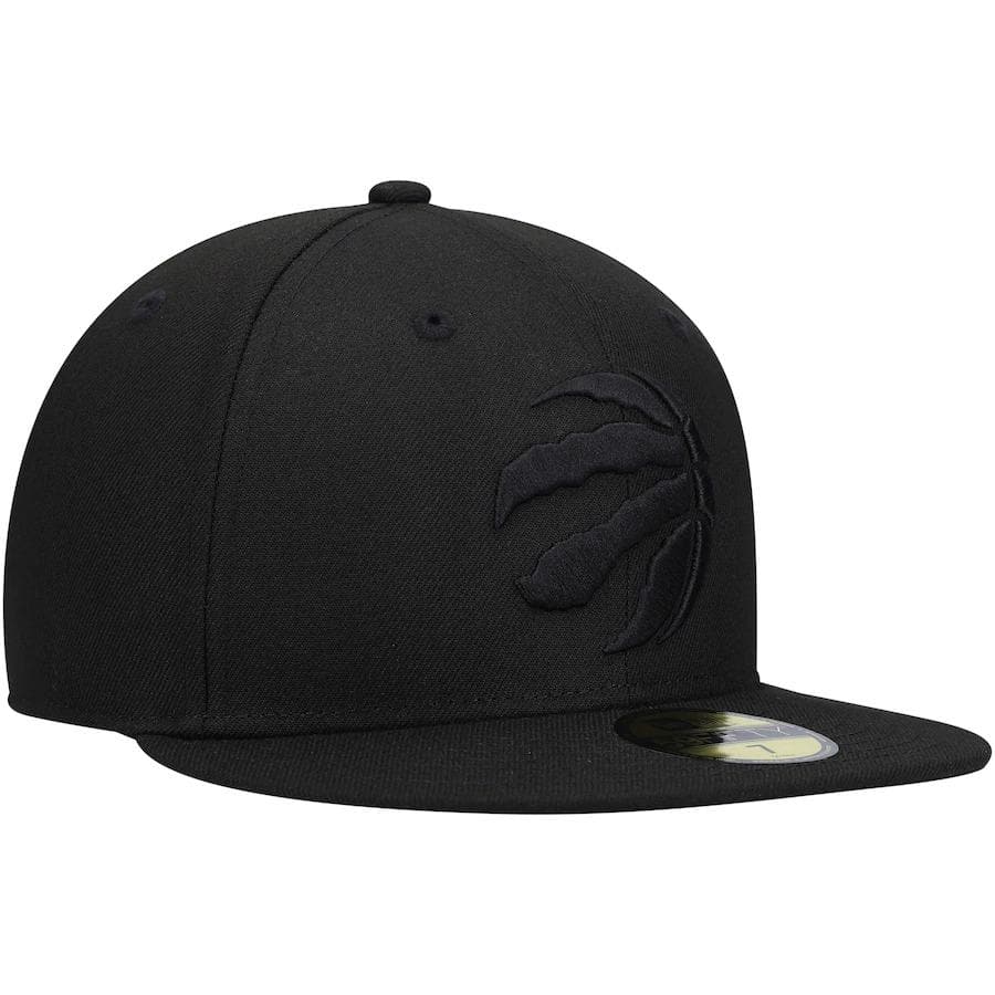 New Era Toronto Raptors Black on Black 59Fifty Fitted Hat - Image 3