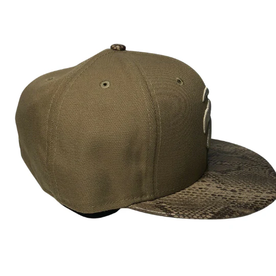 New Era Toronto Raptors Olive Snakeskin 59FIFTY Fitted Hat - Image 3