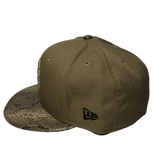 New Era Toronto Raptors Olive Snakeskin 59FIFTY Fitted Hat - Image 4