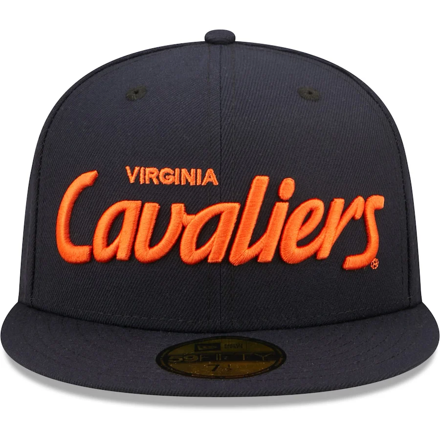 New Era Virginia Cavaliers Navy Griswold 59FIFTY Fitted Hat - Image 2