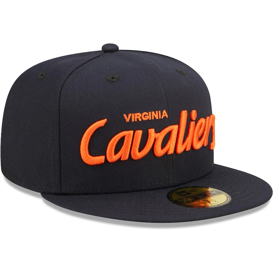 New Era Virginia Cavaliers Navy Griswold 59FIFTY Fitted Hat - Image 3