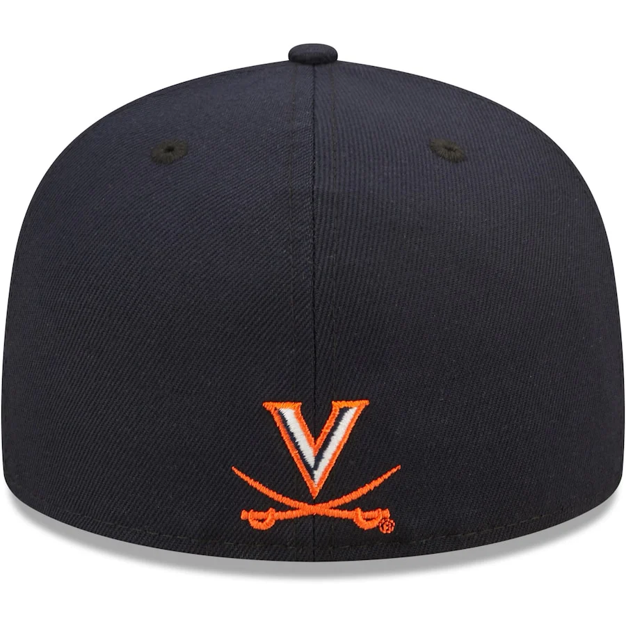 New Era Virginia Cavaliers Navy Griswold 59FIFTY Fitted Hat - Image 4