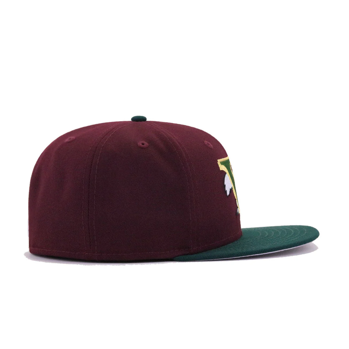 New Era Visalia Oaks Maroon Dark Green 59FIFTY Fitted Hat - Image 4