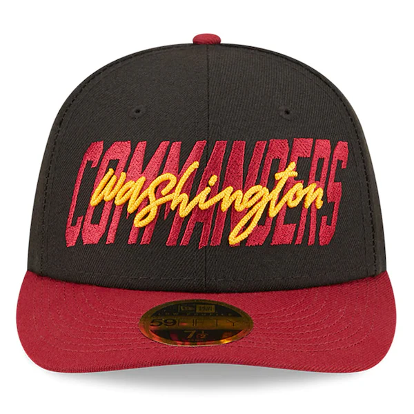 New Era Washington Commanders  Black/Burgundy 2022 NFL Draft Low Profile 59FIFTY Fitted Hat - Image 2