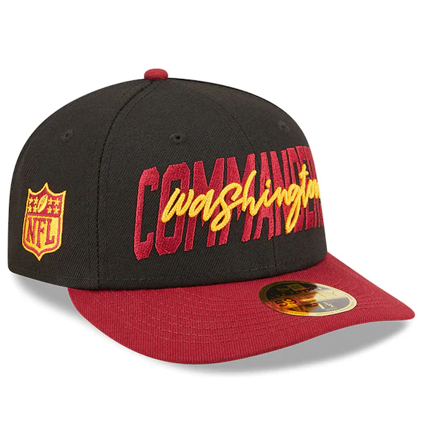New Era Washington Commanders  Black/Burgundy 2022 NFL Draft Low Profile 59FIFTY Fitted Hat - Image 3