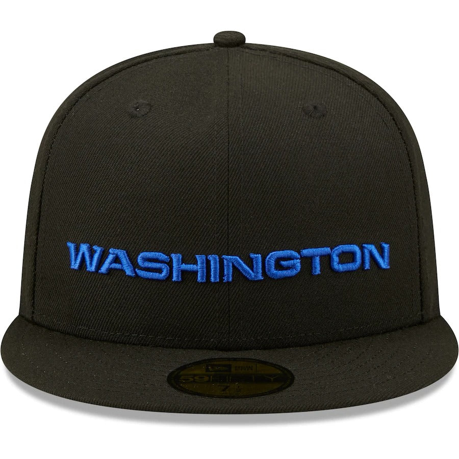 New Era Washington Football Team Black Royal Undervisor Super Bowl XVIII 59FIFTY Fitted Hat - Image 5