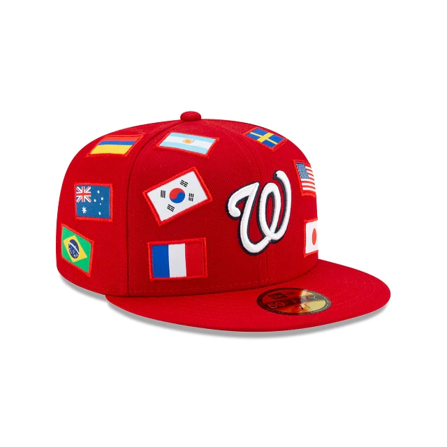 New Era Washington Nationals All Over Flag 59FIFTY Fitted Hat - Image 3