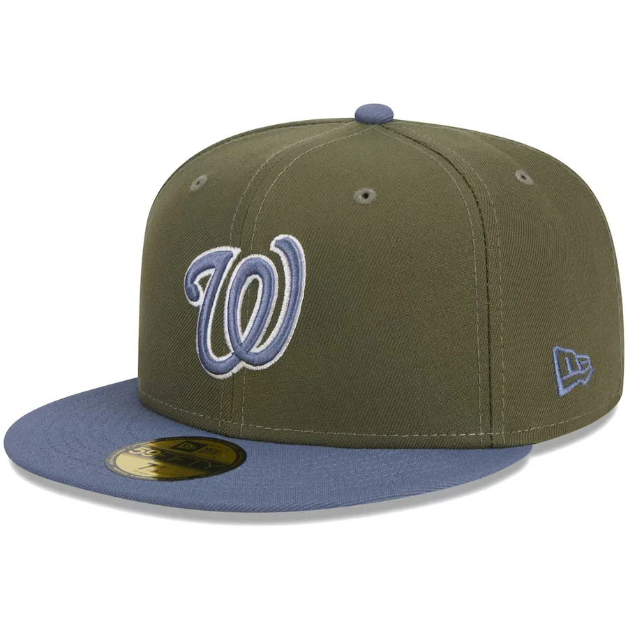 New Era Washington Nationals Olive/Blue 2023 59FIFTY Fitted Hat - Image 4