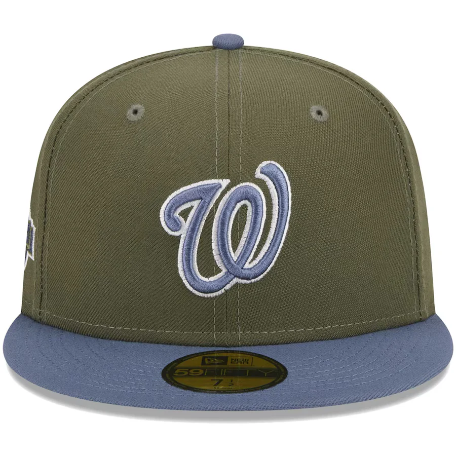 New Era Washington Nationals Olive/Blue 2023 59FIFTY Fitted Hat - Image 5