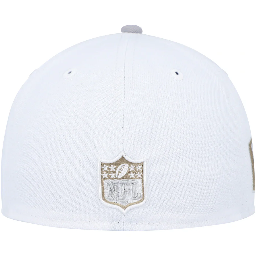 New Era White/Gray Minnesota Vikings 45th Anniversary Gold Undervisor 59FIFTY Fitted Hat - Image 3