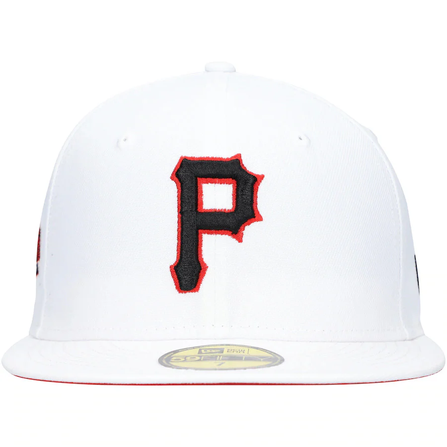 New Era White Pittsburgh Pirates 1971 World Series Patch Red Undervisor 59FIFTY Fitted Hat - Image 2