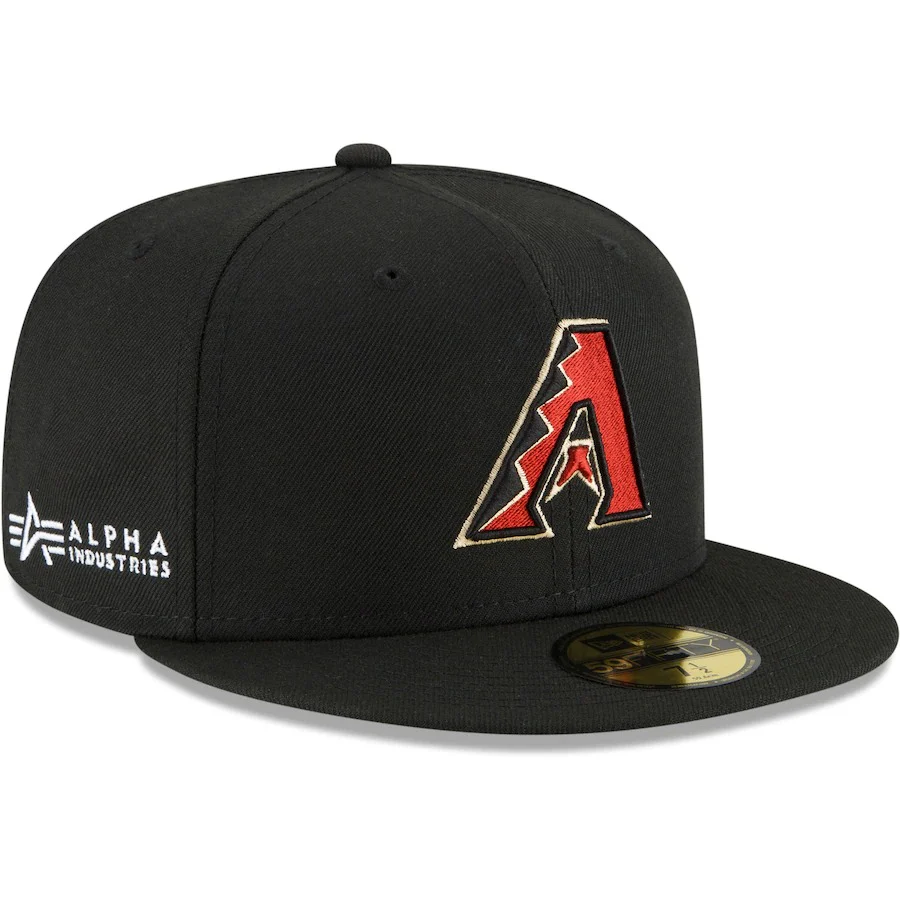 New Era x Alpha Industries Arizona Diamondbacks Black 59FIFTY Fitted Hat - Image 4