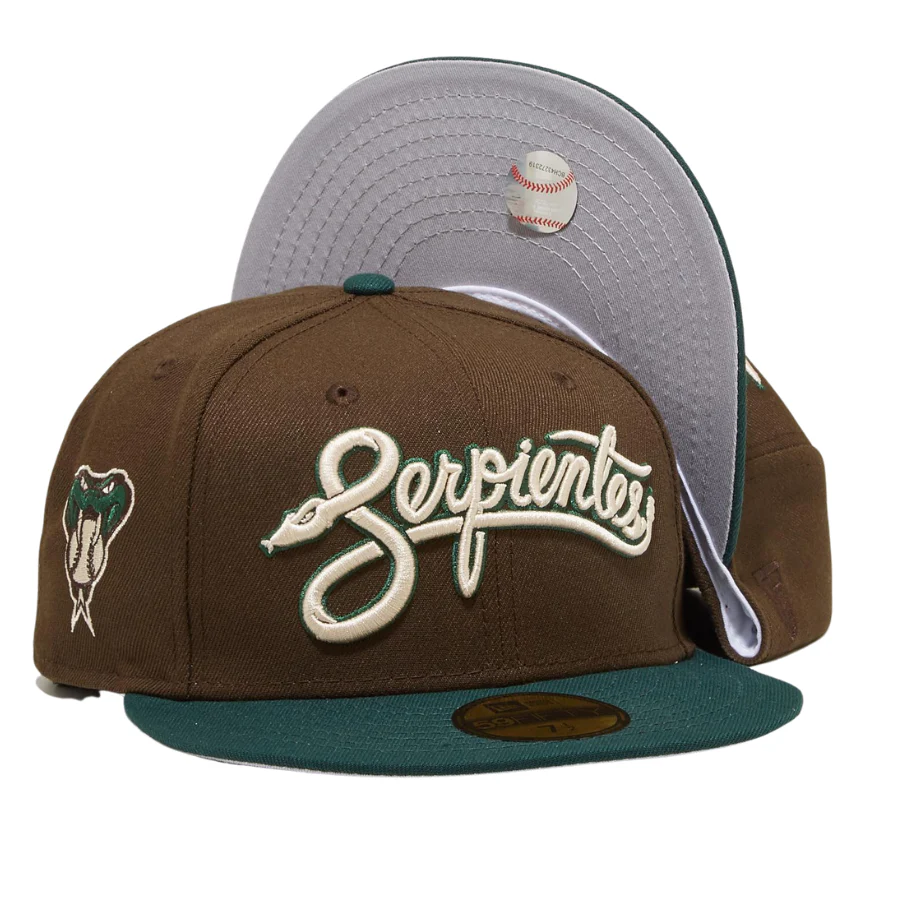 New Era x Eblens Serpientes Walnut/Pine Green 59FIFTY Fitted Hat