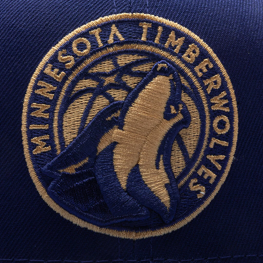 New Era x Feature Minnesota Timberwolves Navy/Sky/Tan 2023 59FIFTY Fitted Hat - Image 3