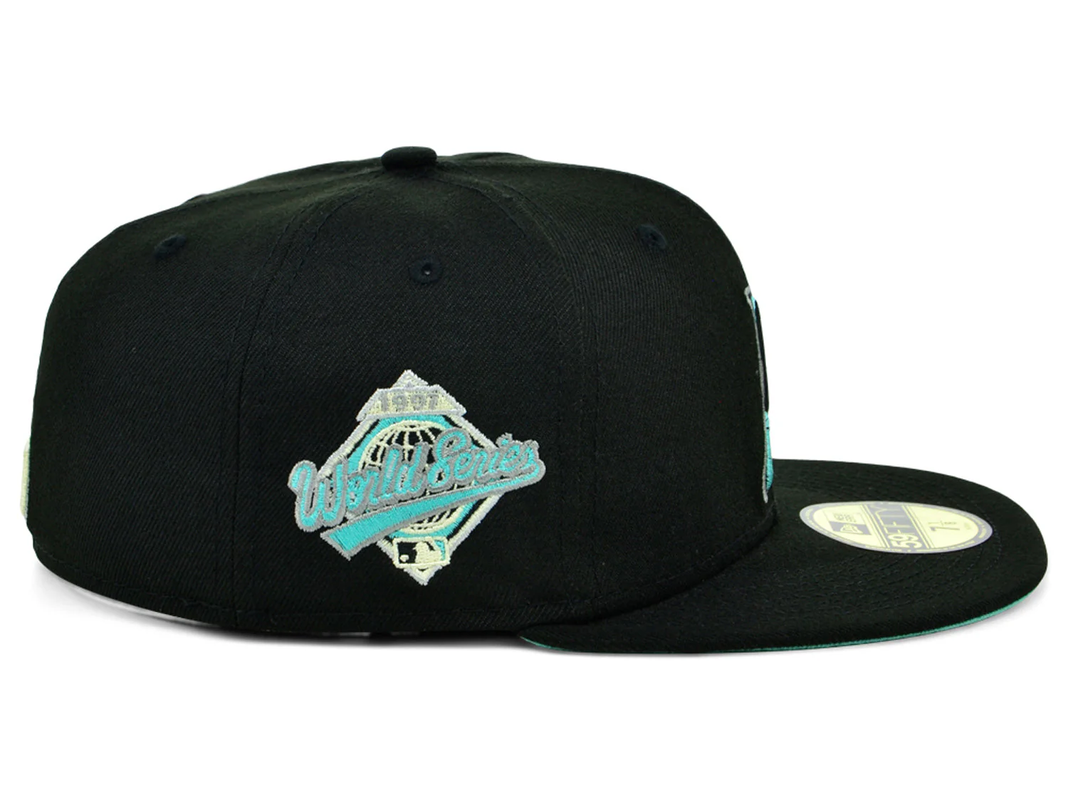 New Era x Lids HD Florida Marlins Black/Mint 2022 59FIFTY Fitted Cap - Image 3