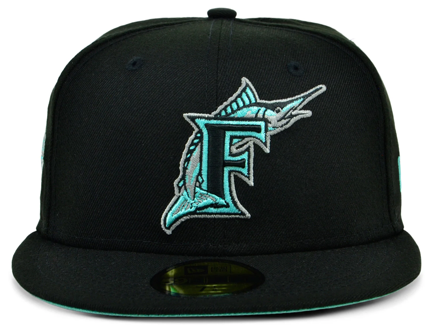 New Era x Lids HD Florida Marlins Black/Mint 2022 59FIFTY Fitted Cap - Image 5
