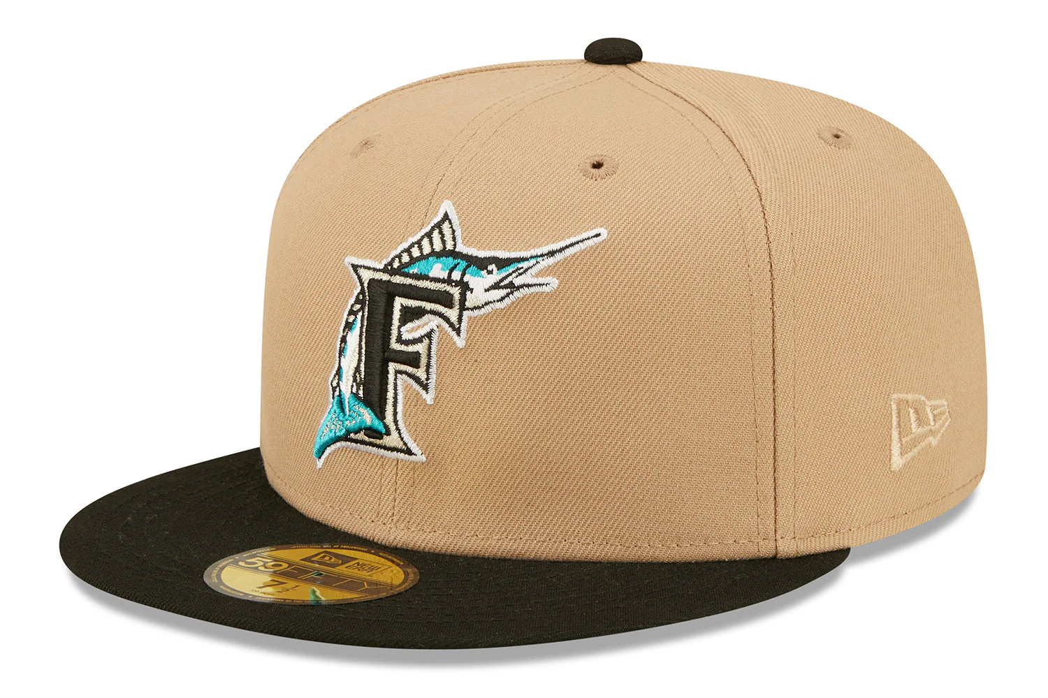New Era x Lids HD  Florida Marlins Classic Camel 2022 59FIFTY Fitted Cap - Image 4