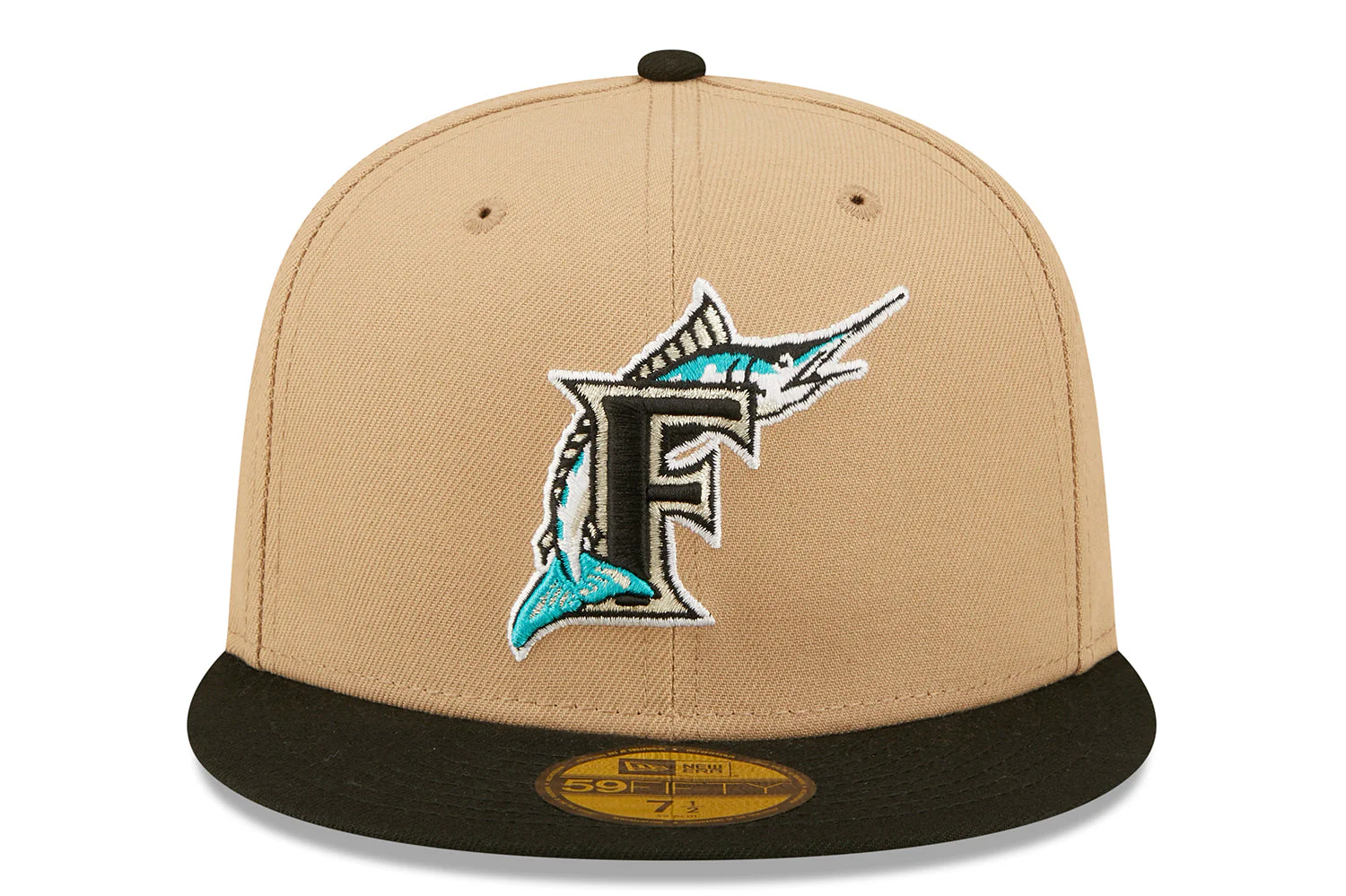 New Era x Lids HD  Florida Marlins Classic Camel 2022 59FIFTY Fitted Cap - Image 5